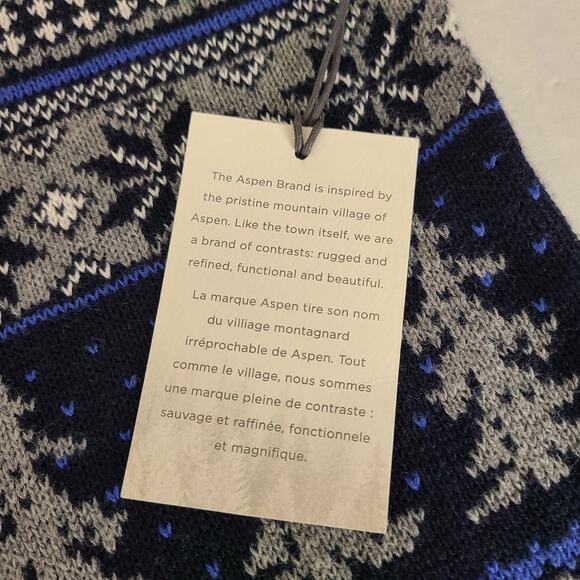 ASPEN Fair Isle Sweater Men Small Reindeer Snowflake Christmas Holiday Skiing - Picture 10 of 13